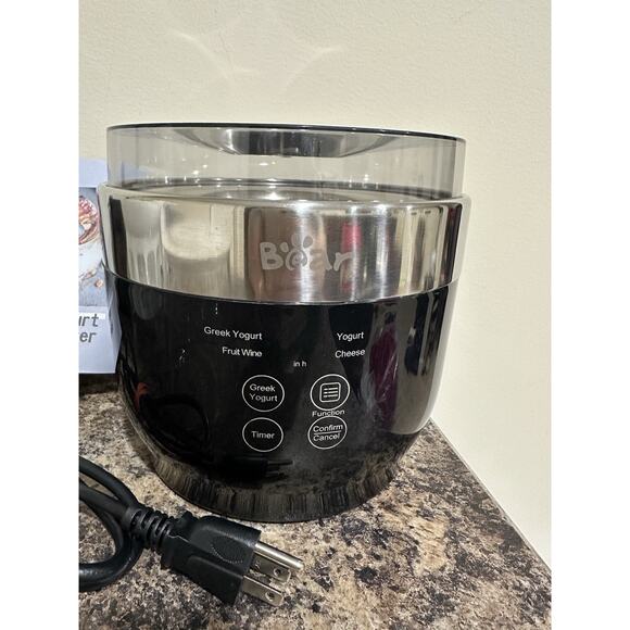 Bear SNJ-C10T1 Yogurt Maker Countertop Appliance Black EUC Works Great! - Picture 2 of 4